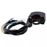 Handlebar switch for motorcycle - lights - black button